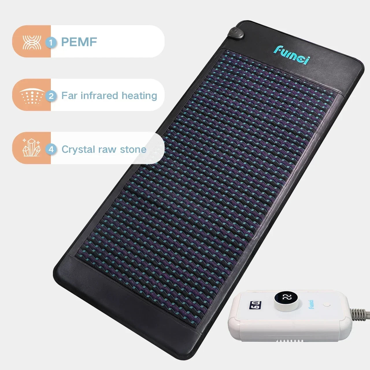 RevivalMAT - PEMF Heating Mat Bio Magnetic Amethyst Crystal Far Infrared Therapy Healing Pemf Mat 180*90CM